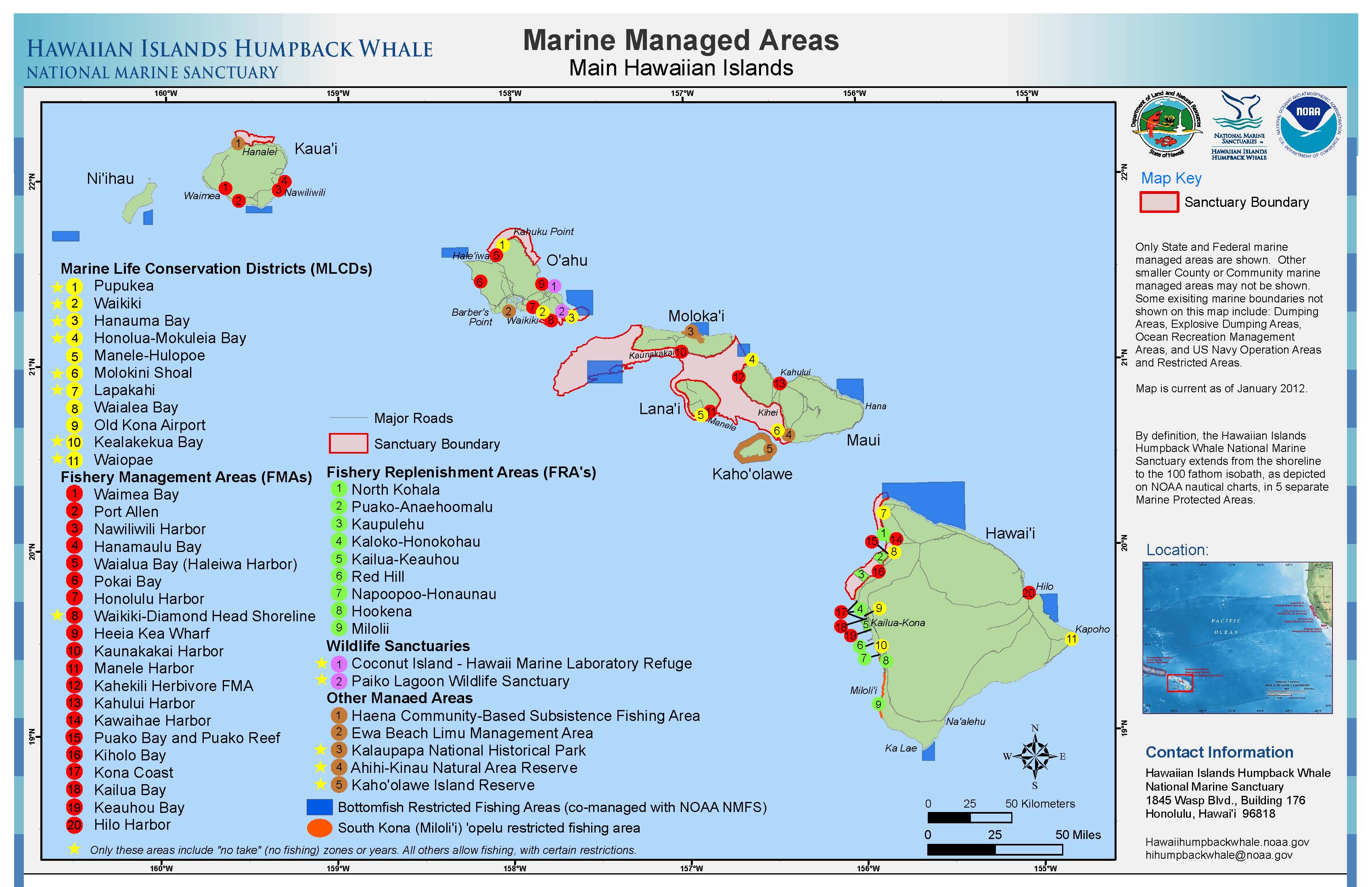 Marine managed areas map